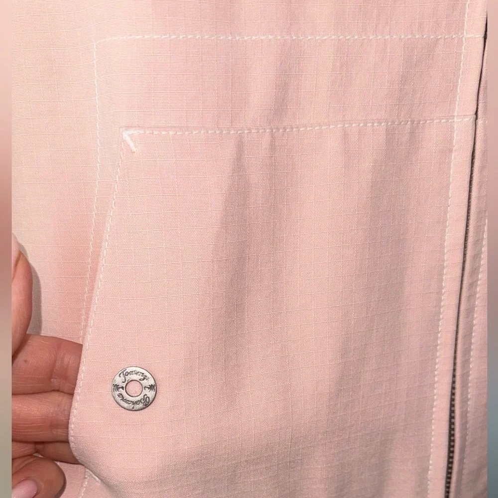 VINTAGE Tommy Bahama Hooded Jacket Womens S( 4-6)Silk Pink Full Zip - Picture 2 of 8